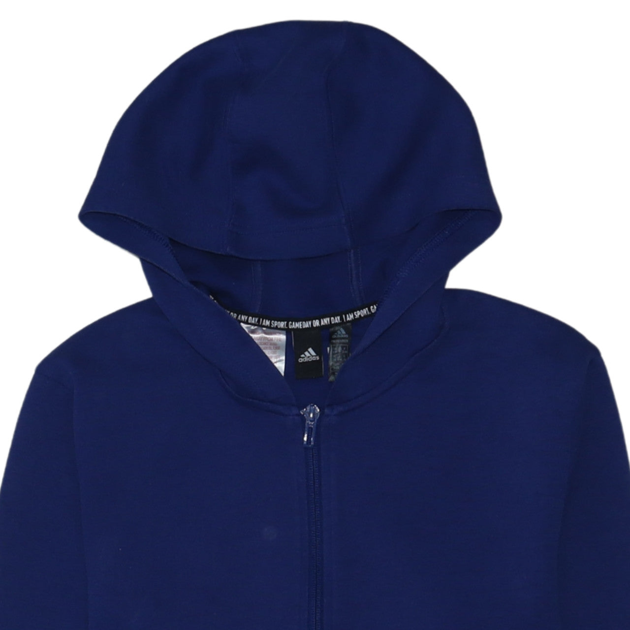 Adidas Boys Blue Full Zip Hoodie XL 15-16 Years Primegreen