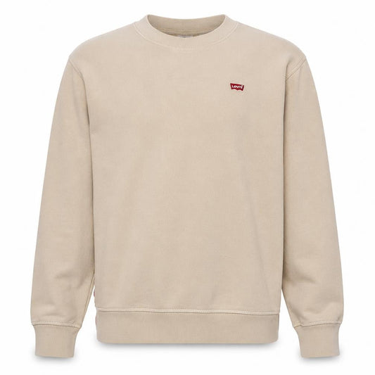 Levi's Men's Beige Crew Neck Pullover Sweatshirt S Regular Fit
