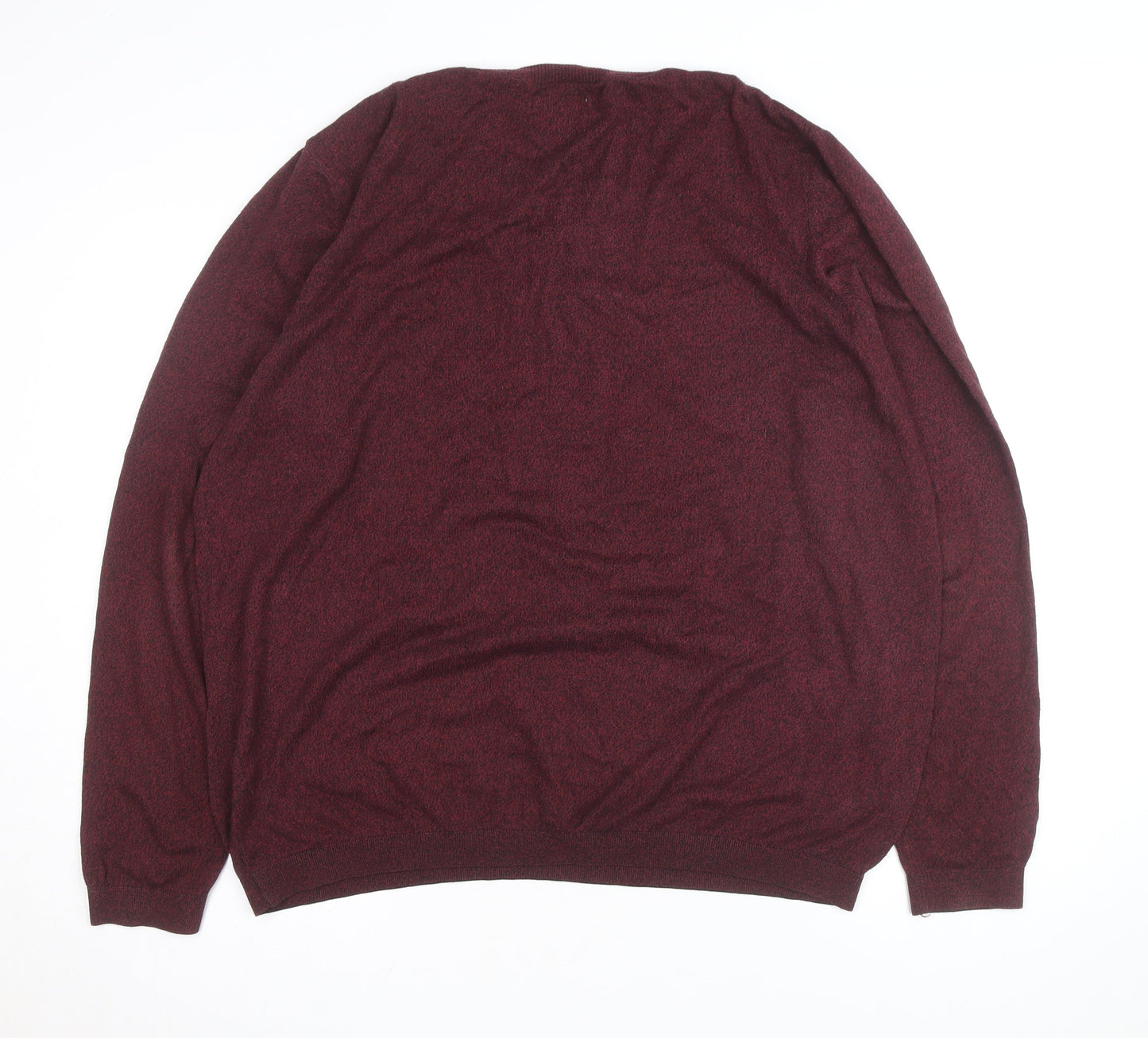 Topman Men's Red XL Cotton Blend Crew Neck Jumper