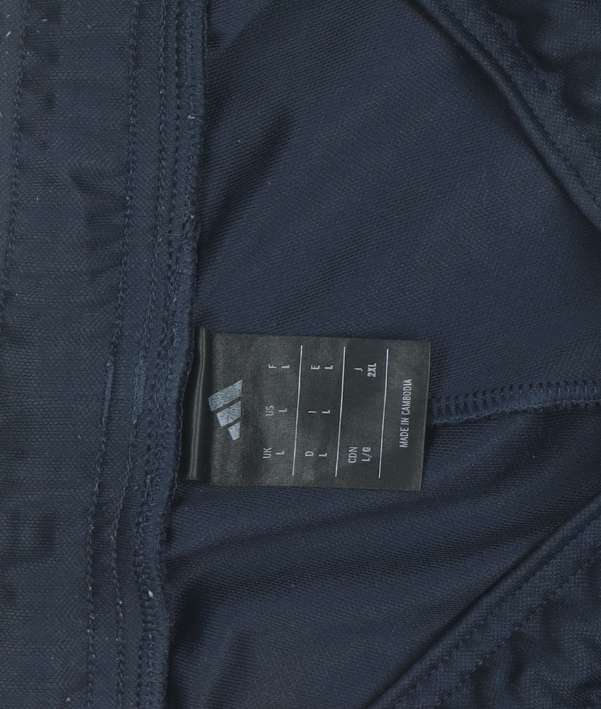 Adidas Men's Blue Track Pants L Tapered Fit AEROREADY Activewear