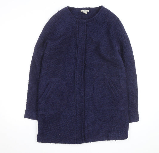 Sfera Women's Blue Wool Blend Mid-Length Coatigan Size S