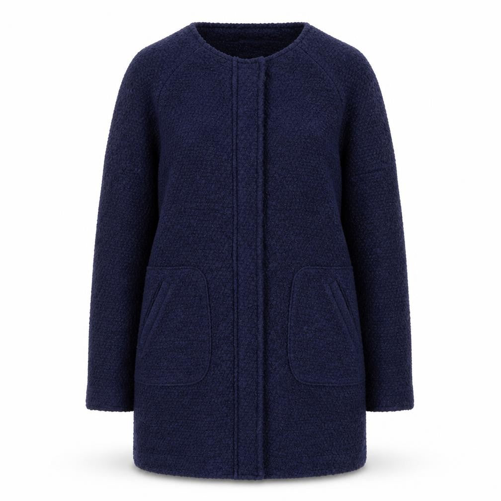 Sfera Women's Blue Wool Blend Mid-Length Coatigan Size S