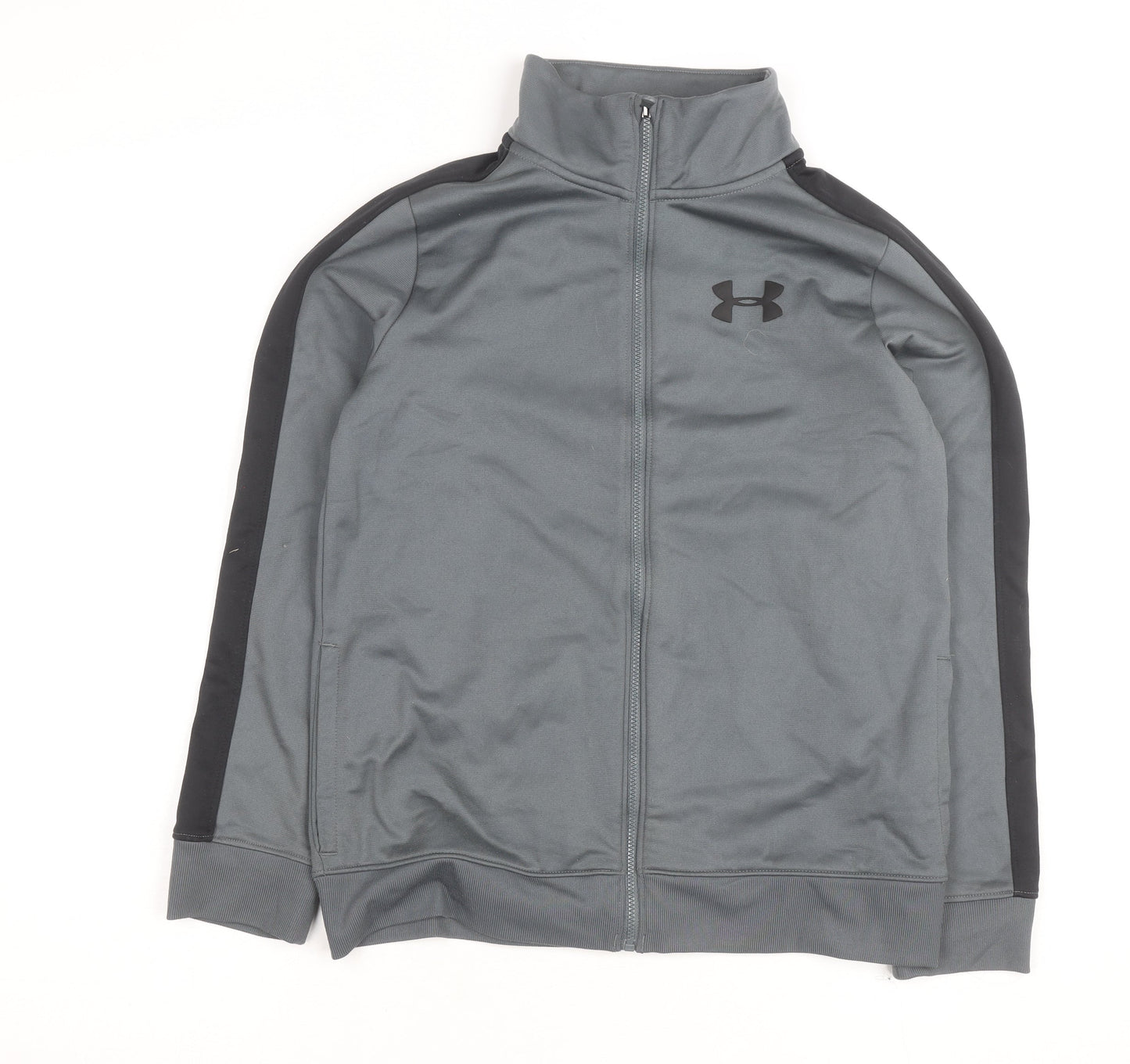 Under Armour Girls Grey Medium Full Zip Track Jacket Teen Sportswear