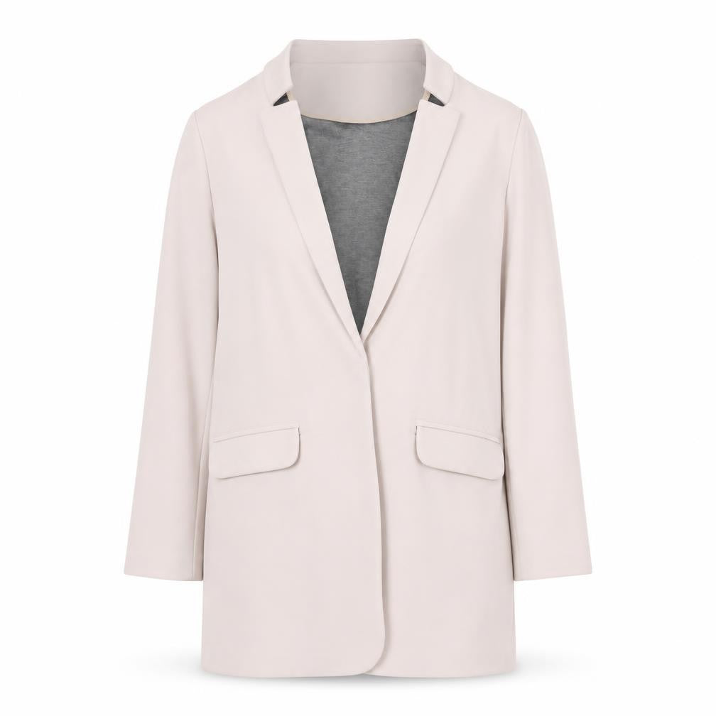 Gallery Women’s Beige Mid-Length Open Coatigan L