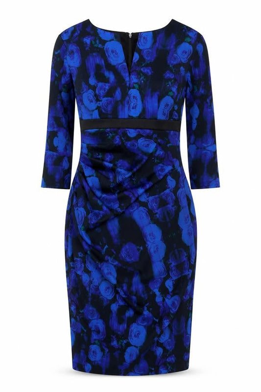 Diva Catwalk Women's Blue Floral Bodycon Knee Length Dress S