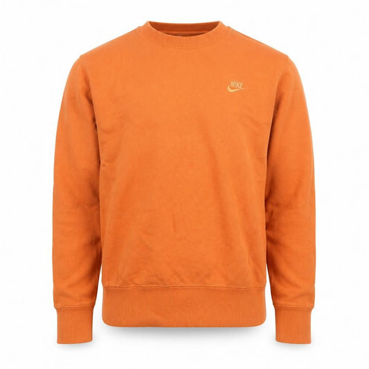 Nike Men's Orange Small Crew Neck Pullover Sweatshirt