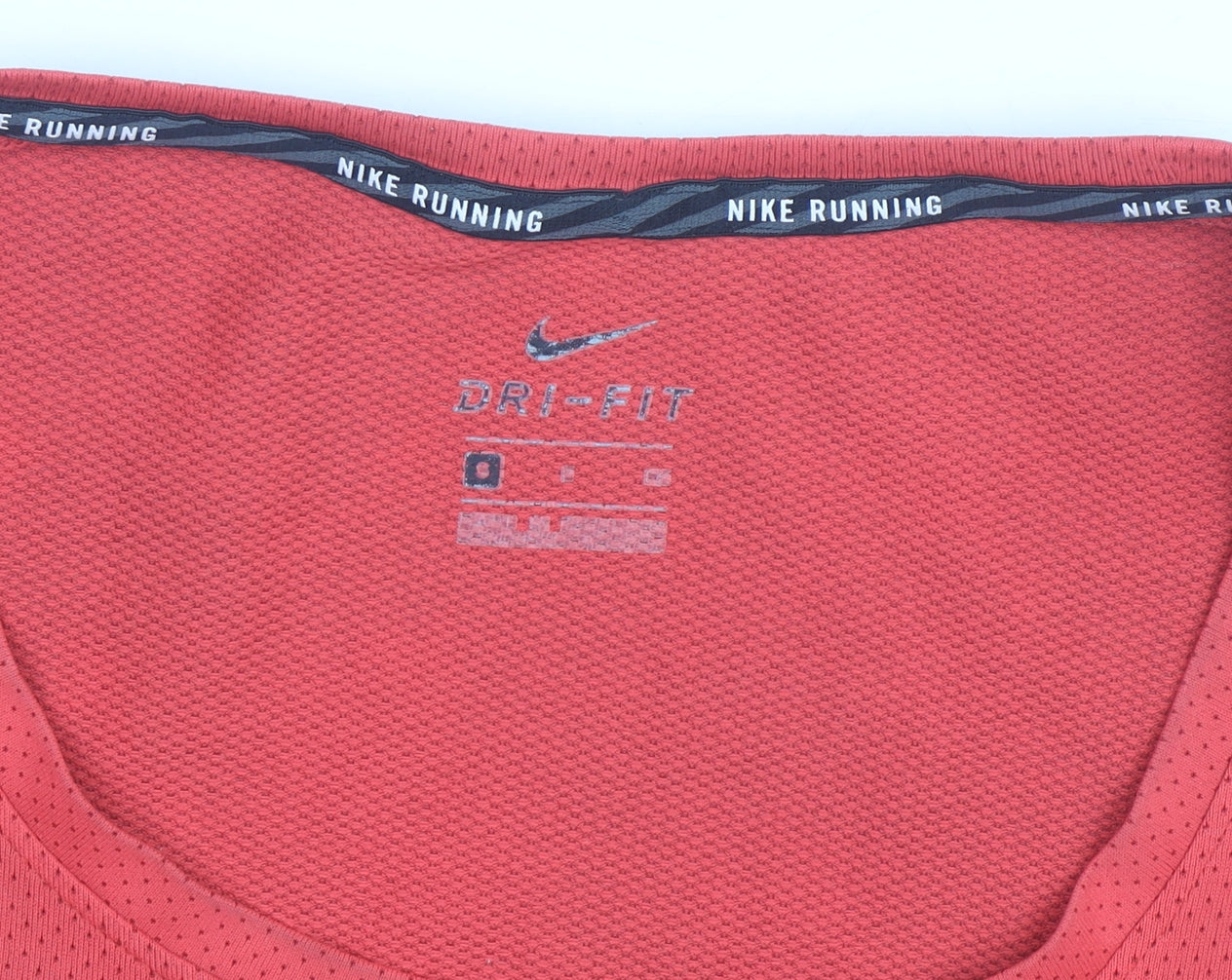 Nike Men's Red Dri-FIT Long Sleeve Running Top Size S