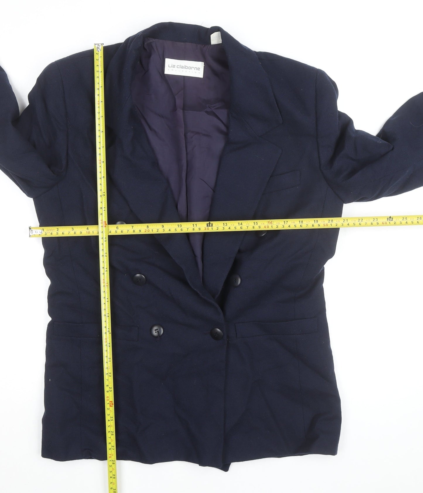Liz Claiborne Men's Blue Wool Classic Blazer Jacket Size M