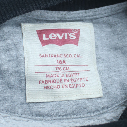 Levi's Boys Grey Colourblock Logo Pullover Sweatshirt 16 Years