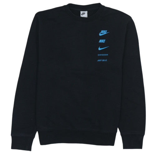 Nike Men's Black Graphic Logo Crew Neck Sweatshirt Size M