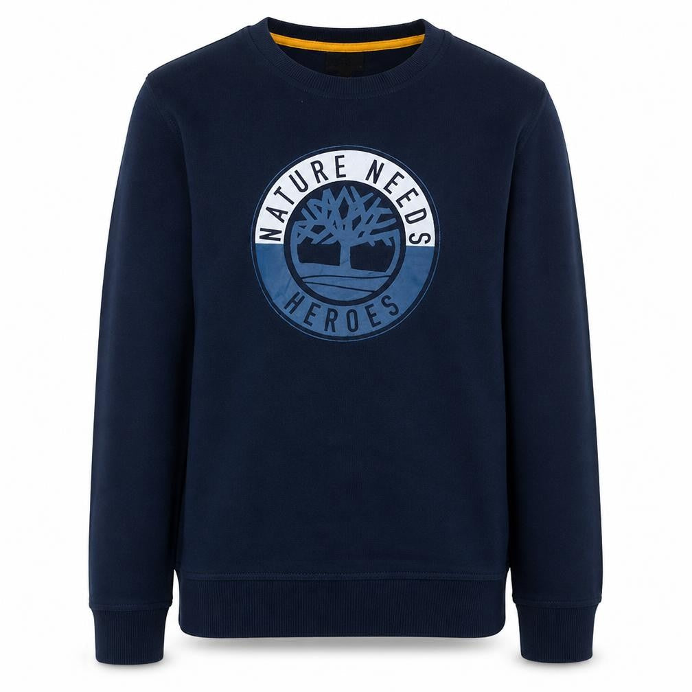 Timberland Boys Navy Blue Crew Neck Graphic Print Sweatshirt 16/17 Years M