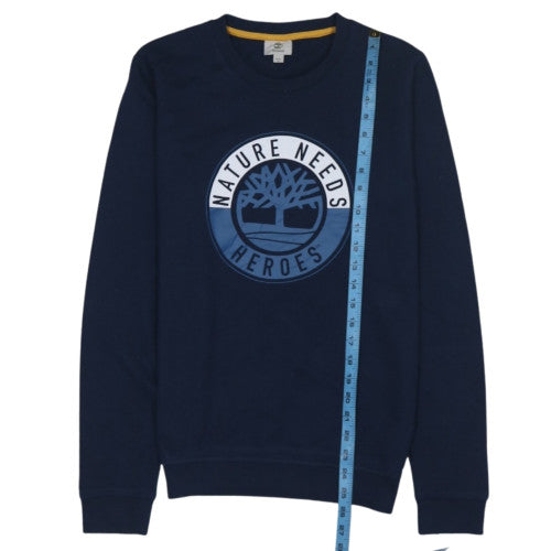 Timberland Boys Navy Blue Crew Neck Graphic Print Sweatshirt 16/17 Years M