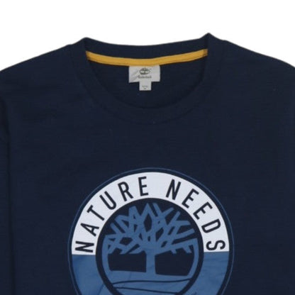 Additional view of Timberland boys’ navy blue crew neck graphic print sweatshirt 16/17 years m
