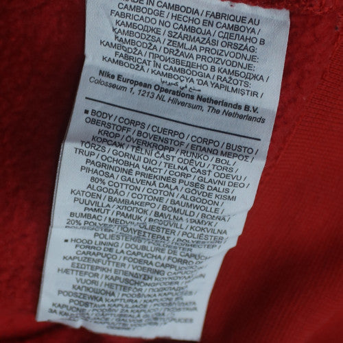 Nike Men's Red Pullover Hoodie L Fleece Sportswear