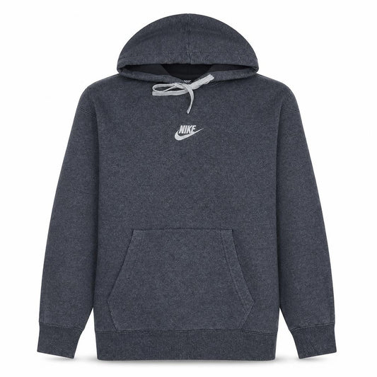 Nike Men's Grey Pullover Hoodie M Regular Fit Fleece Sportswear