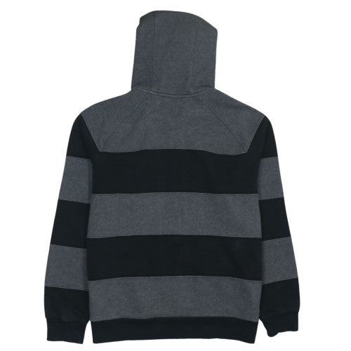 Nike Mens Grey Striped Full Zip Hoodie Size L Sportswear