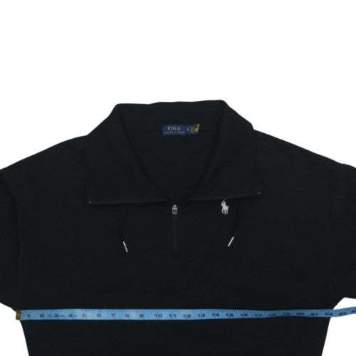 Ralph Lauren Men's Black 1/2 Zip Collared Sweatshirt Size M