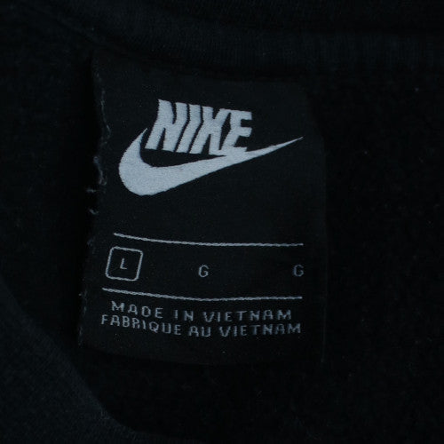 Nike Men's Black L Pullover Sweatshirt Crew Neck Logo Fleece