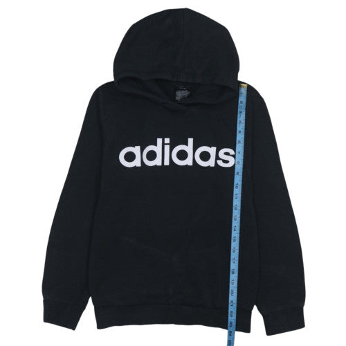 Adidas Women Black Pullover Hoodie Size L Hooded Sweatshirt