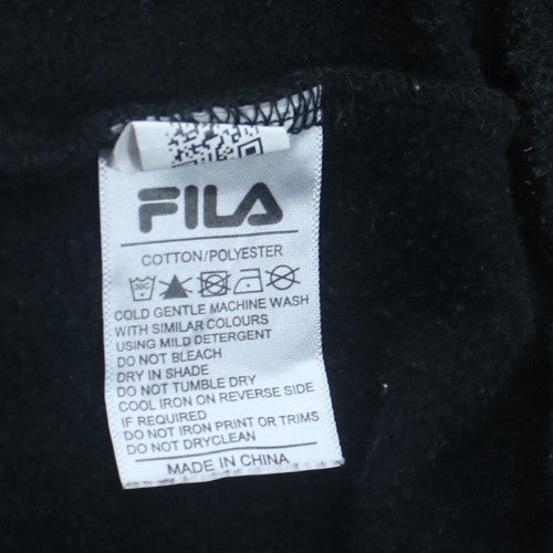 FILA Men's Black Red 1/4 Zip Sweatshirt Small Sport Fleece