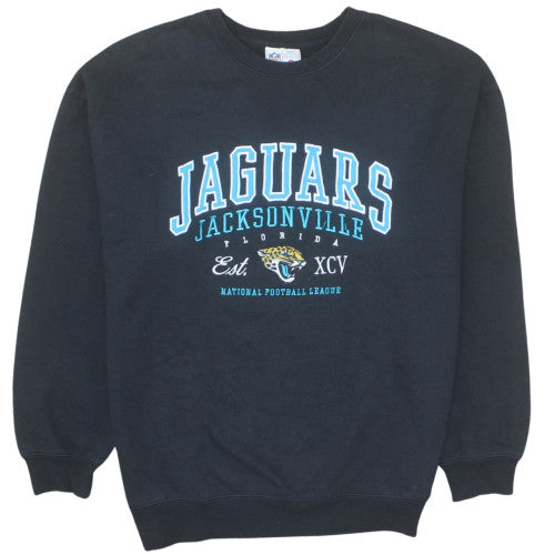 Preloved NFL Authentic Mens Black Small Jaguars Crew Neck Sweatshirt - Front