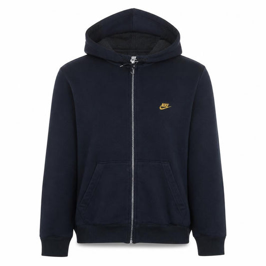 Nike Men Black Full Zip Fleece Hoodie M Regular Fit Sportswear