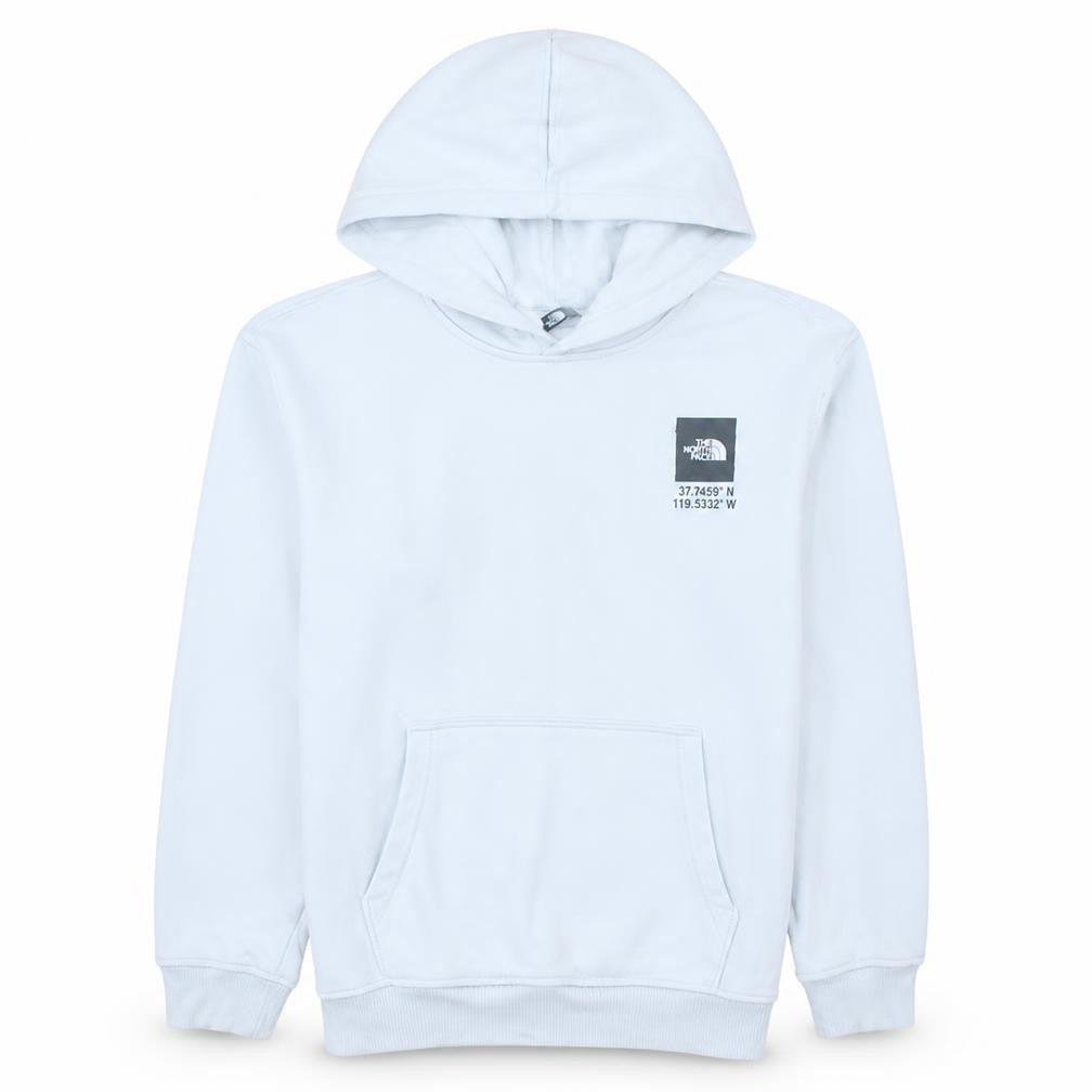 The North Face Boys White XL Pullover Hoodie Cotton Blend Graphic Print