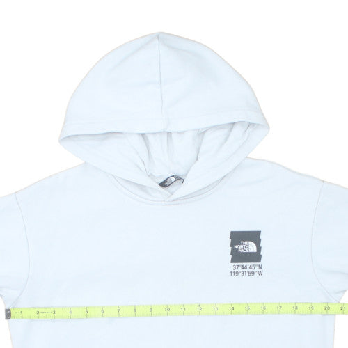 The North Face Boys White XL Pullover Hoodie Cotton Blend Graphic Print