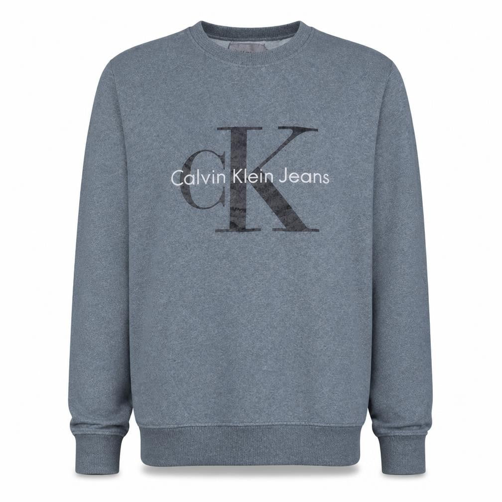 Calvin Klein Jeans Men's Grey 2XL Logo Crew Neck Sweatshirt