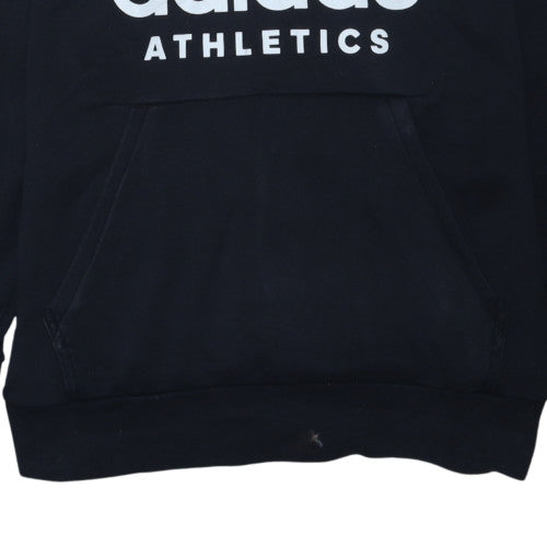 Adidas Men's Black XL Pullover Hoodie Athletic Logo Sweatshirt