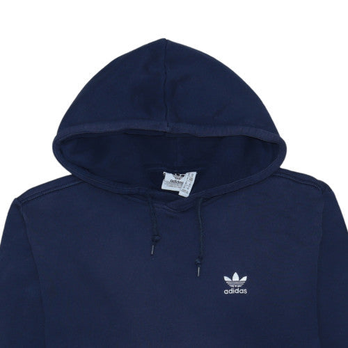 adidas Mens Blue Pullover Hoodie Medium Fleece Logo Sportswear