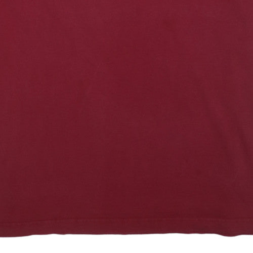 Carhartt Men's Red Short Sleeve Henley Cotton T-Shirt XL Workwear