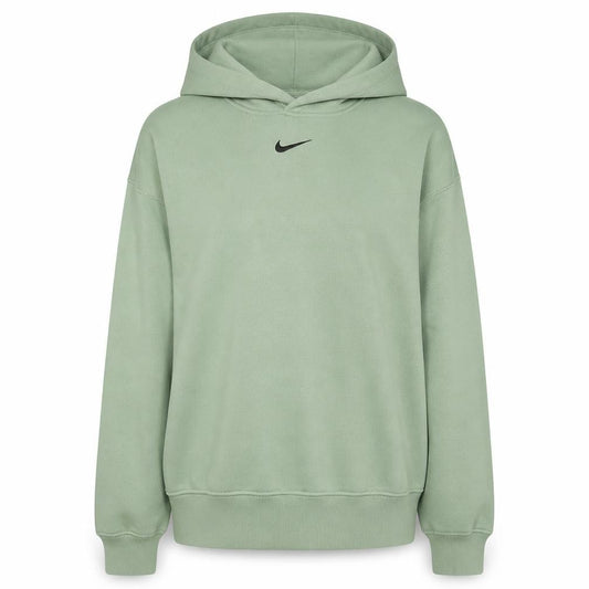 Nike Women's Green Pullover Hoodie Small Fleece Cotton Blend