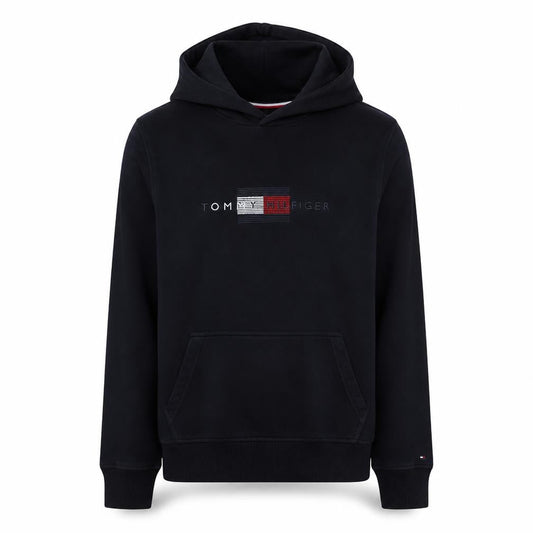 Tommy Hilfiger Men's Black Logo Pullover Hoodie Size M