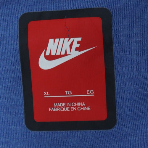 Nike Women Blue Full Zip Hoodie XL Cotton Blend Casual Sportswear