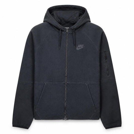 Nike Men's Black Full Zip Hoodie M Cotton Blend Sportswear