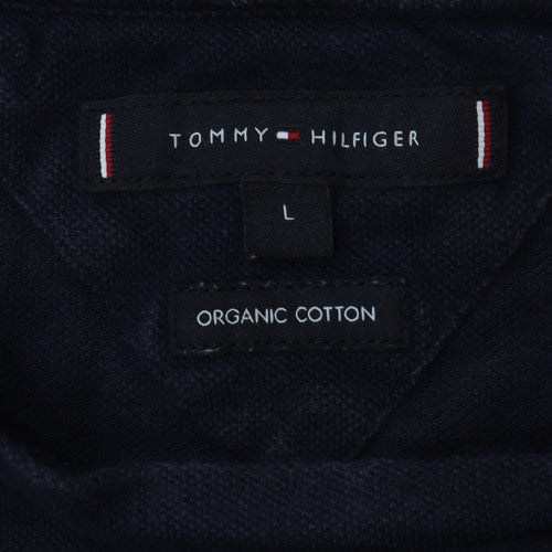 Tommy Hilfiger Men's Navy Blue Organic Cotton Crew Neck T-Shirt L