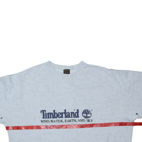 Timberland Men’s Grey Embroidered Pullover Sweatshirt L