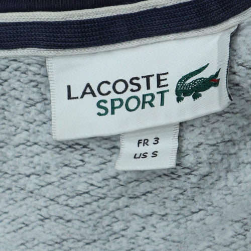 Lacoste Sport Men's Grey Full Zip Hoodie Size S Cotton Blend