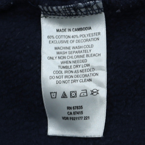 Nautica Womens Navy Pullover Hoodie XL Cotton Blend Casual