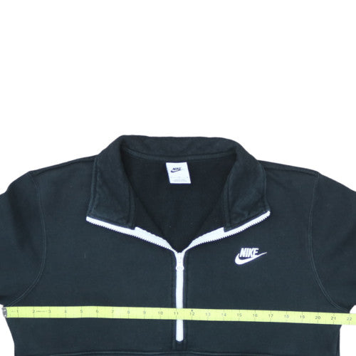 Nike Men's Black M 1/4 Zip Fleece Sweatshirt High Neck Regular Fit