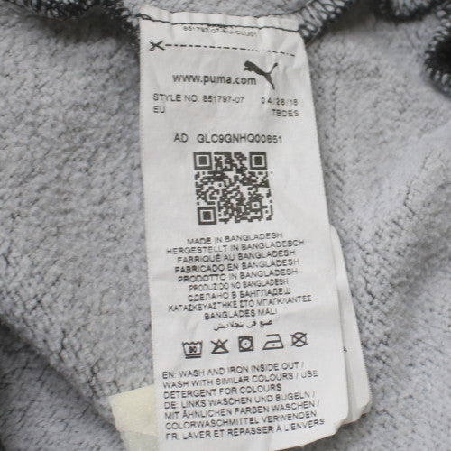 Puma Womens Charcoal Grey Pullover Hoodie Size 16 Logo Sweatshirt