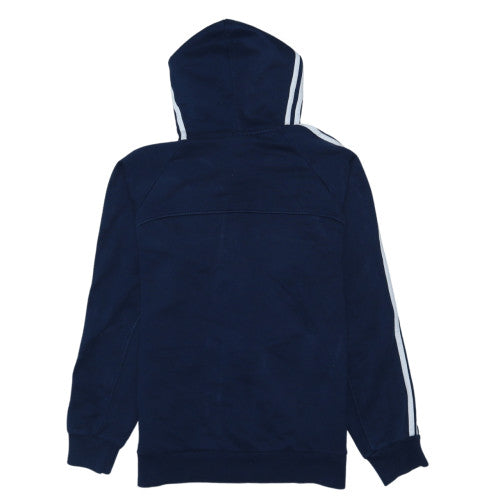 Adidas Men Blue Full Zip Hoodie M Sports Fleece Jacket