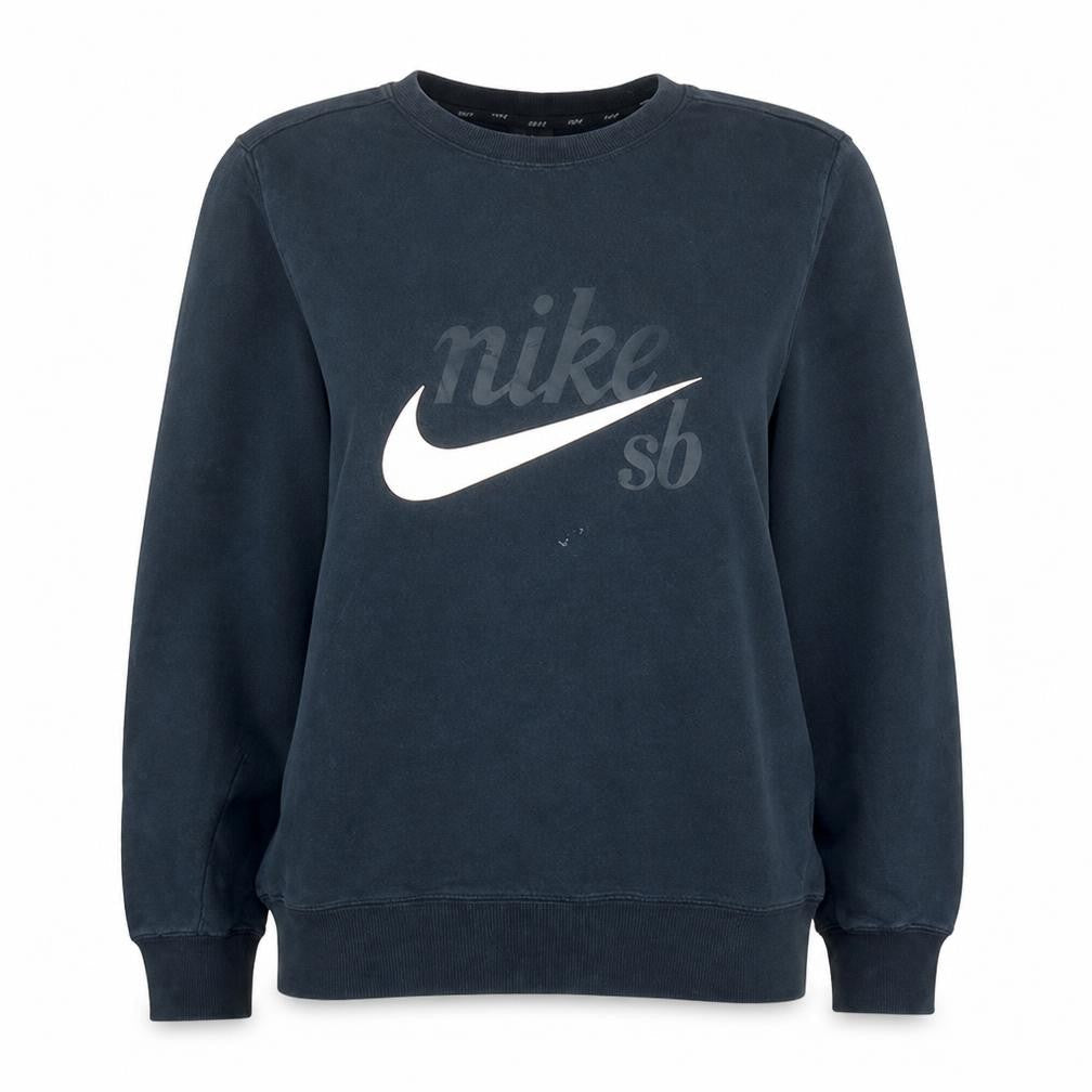 Nike SB Women's Black Large Pullover Sweatshirt Cotton Blend Logo Print
