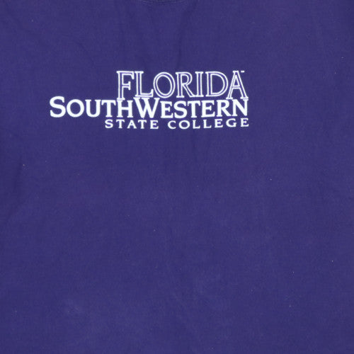 Champion Men's Purple Florida Southwestern State College T-Shirt XL Cotton Crew Neck