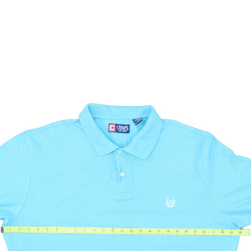 Chaps Men's Blue XL Cotton Short Sleeve Polo Shirt