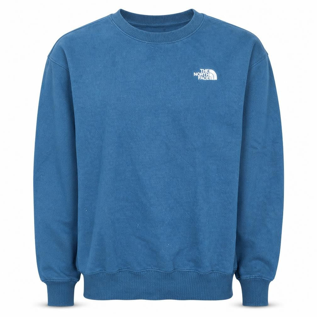 The North Face Mens Blue Crew Neck Sweatshirt M Cotton Blend