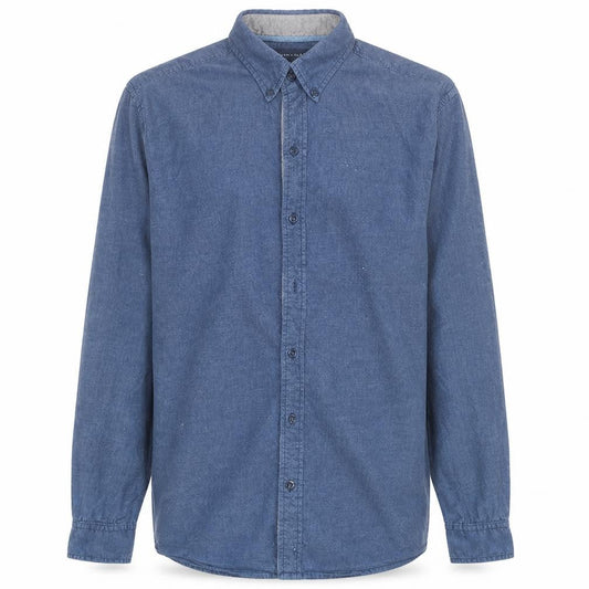 Tommy Hilfiger Men’s Blue Cotton Long Sleeve Button-Up Shirt Size M