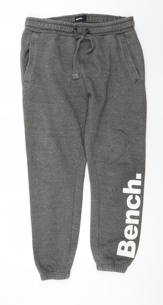 Bench Mens Grey XL Sweatpants Joggers with Logo