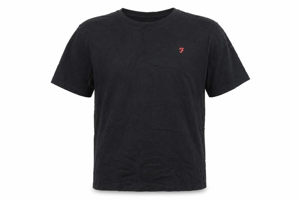 Farah Men's Black Crew Neck Cotton Loungewear T-Shirt XL